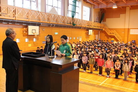 羽幌小学校において交通安全指導委員を任命