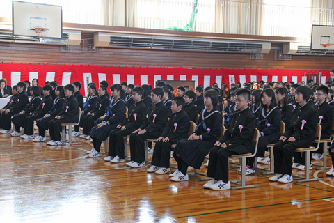 羽幌中学校入学式